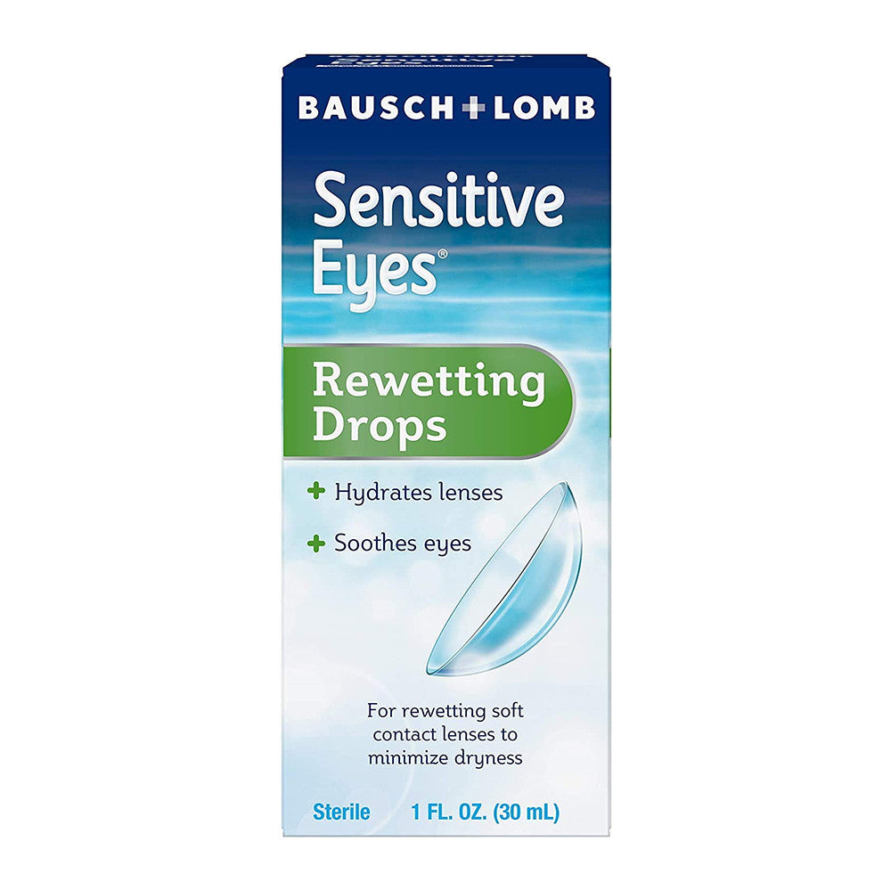 Sensitive Eyes Drops For Rewetting Soft Lenses To Minimize Dryness, 1 Fl Oz (30 Ml)
